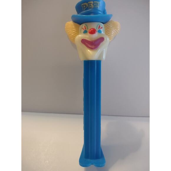 Pez Blue Circus Clown Candy Container Vintage Slovenia 1970 On Back Retro - Picture 1 of 3